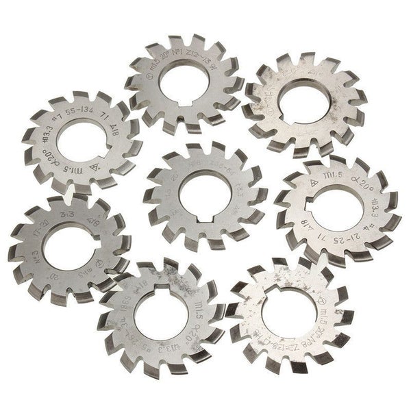 Module 1.5 PA20 Bore 22mm #1-8 HSS Involute Gear Milling Cutter Carousel 1