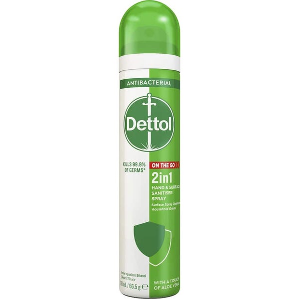 Dettol 2 In 1 Hand And Surface Sanitiser Spray 90mL Carousel 1