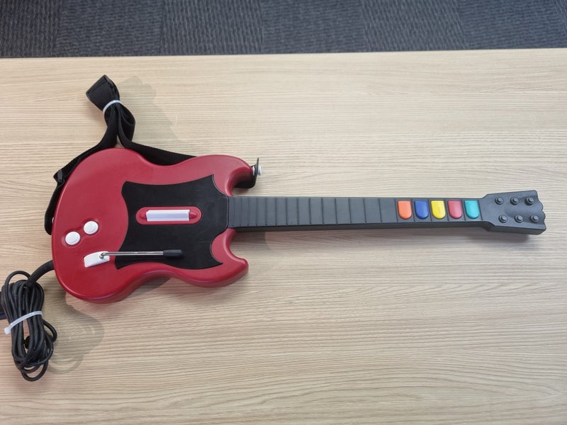 Playstation 2 Guitar Hero Red SG Corded Controller Redoctane PS2 Carousel 1