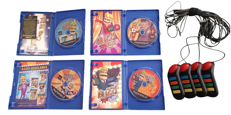 Buzz Controllers And Games Bundle PS2 Carousel 2