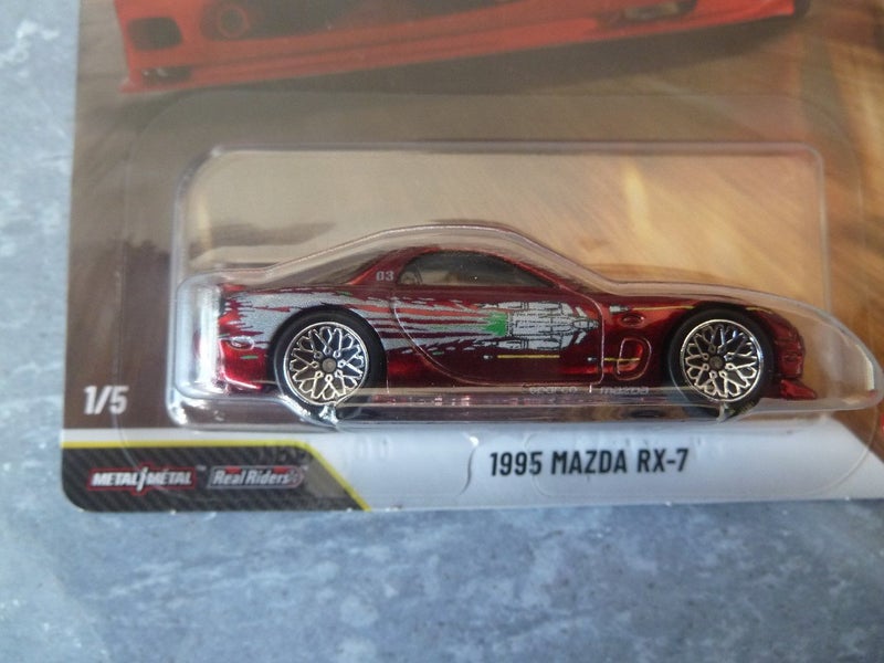 Hot Wheels Premium: 1995 Mazda RX-7 CHASE (Fast & Furious) 2026 Red Mint on Card Carousel 2