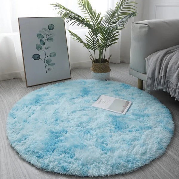 Super Soft Plush Round Rug Mat Fluffy White Carpets For Living Room Home Carousel 4