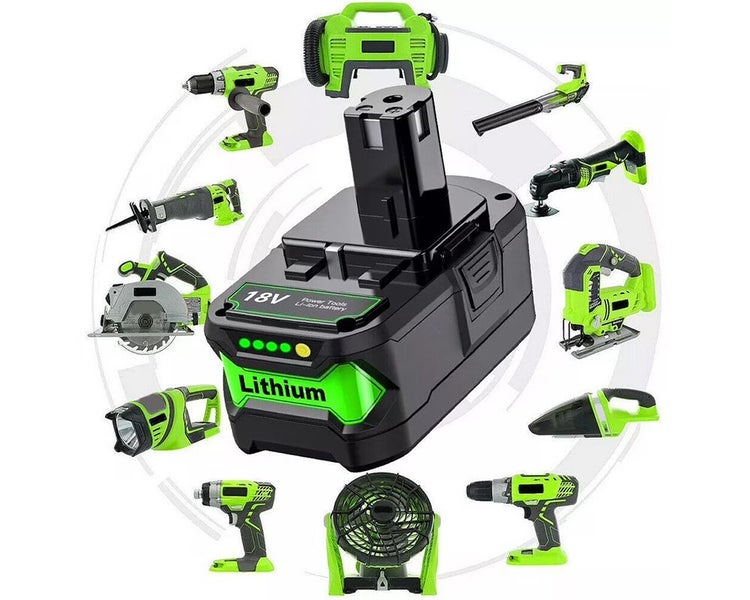 8000mAh For Ryobi 18V Battery Carousel 2