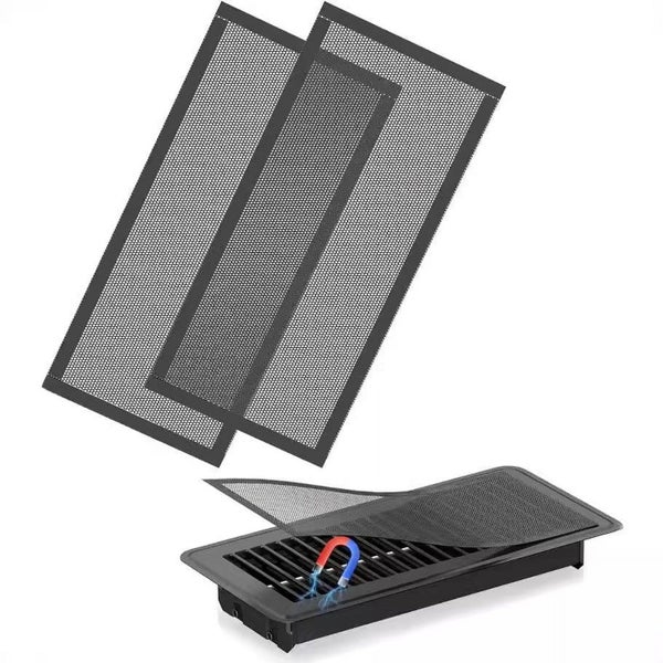 2pc Floor Vent Cover Rectangular Vent Screen Cover Magnetic PVC Ventilation Carousel 1