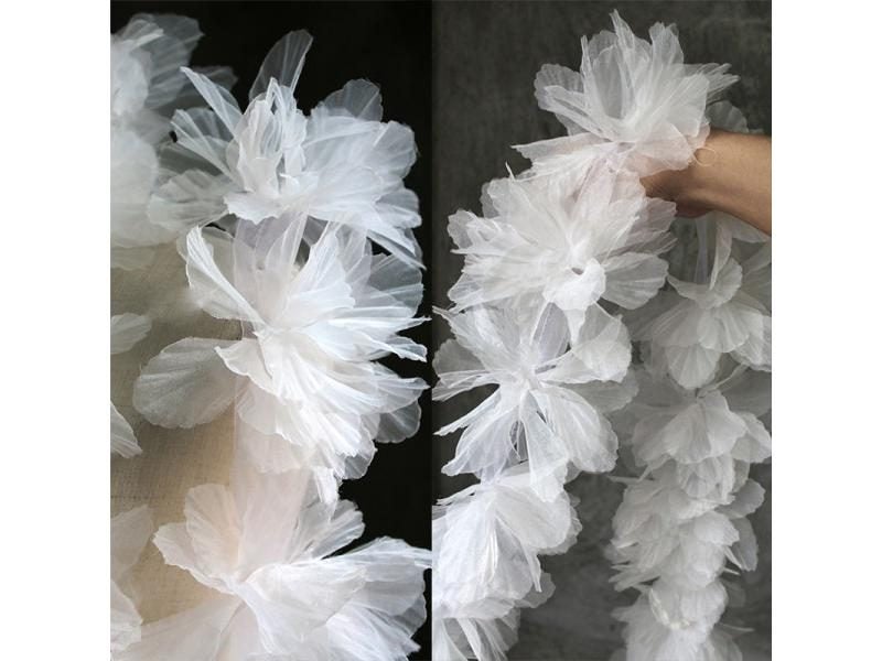 10Pcs 3D Flower Lace Applique For Clothes Decoration Carousel 2