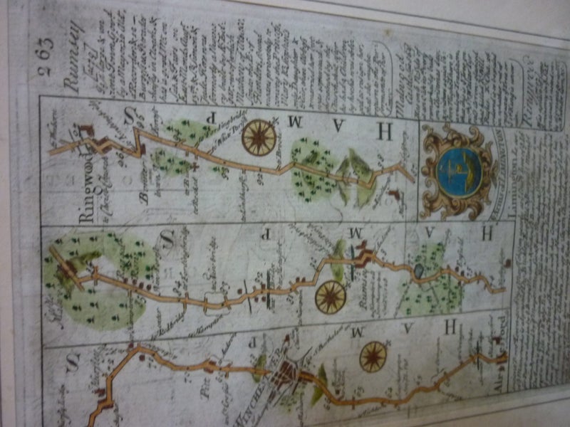 C18TH CENTURY ENGLISH MAP X2. HAMPSHIRE & ISLE OF WIGHT. Carousel 13