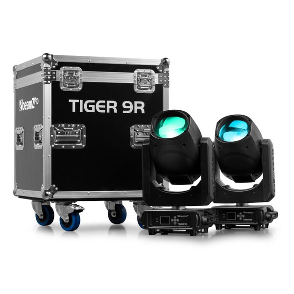 Tiger 9R 260W Beam Moving Head 2pcs in Flightcase Carousel 1