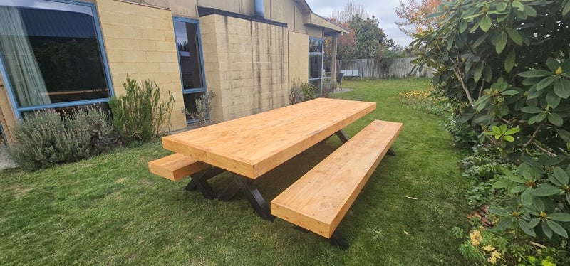 3.1M Country Style Macrocarpa Dining Set
