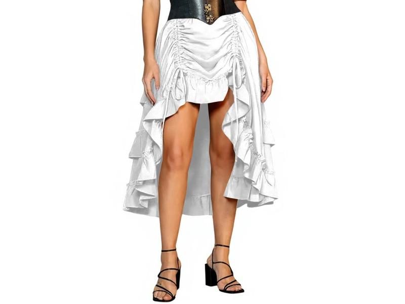 Women Vintage Renaissance Elastic-Waist Maxi Skirt Costume Carousel 1