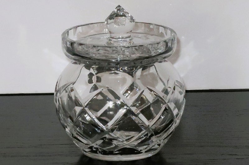 ***VINTAGE CRYSTAL JAM/SUGAR POT*** Carousel 1