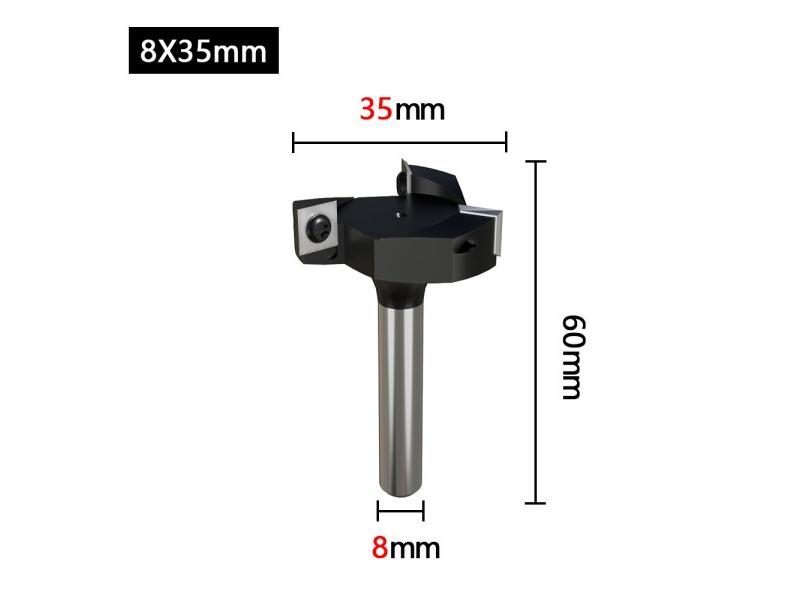 1Pc 8 12 12.7mm C Surfacing Router Bit For Wood Carousel 1