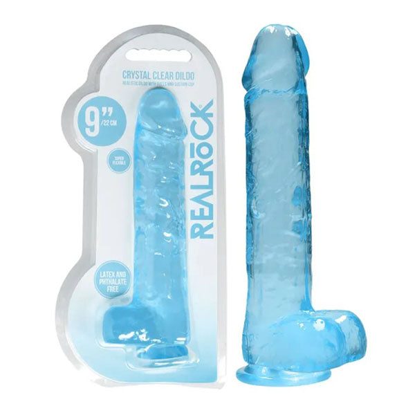 Realrock Realistic Dildo With Balls 9 Inches Carousel 1