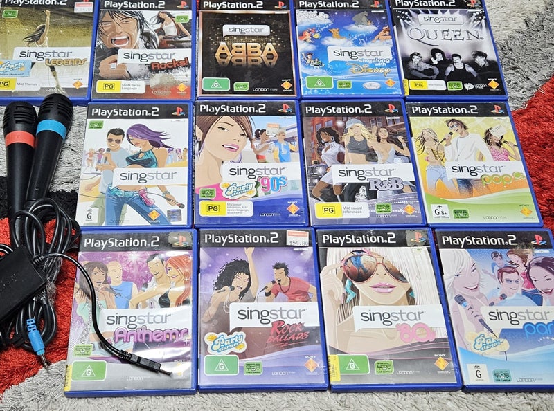 13 x Singstar Playstation 2 & Microphones Carousel 1
