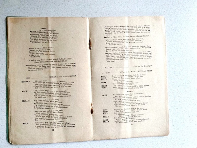 Book: 1920 Marama Mere and Maori Maid NZ Opera Songs Words Booklet Carousel 4