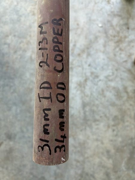 COPPER PIPE31mm ID 34mm OD 2.13M long Carousel 1