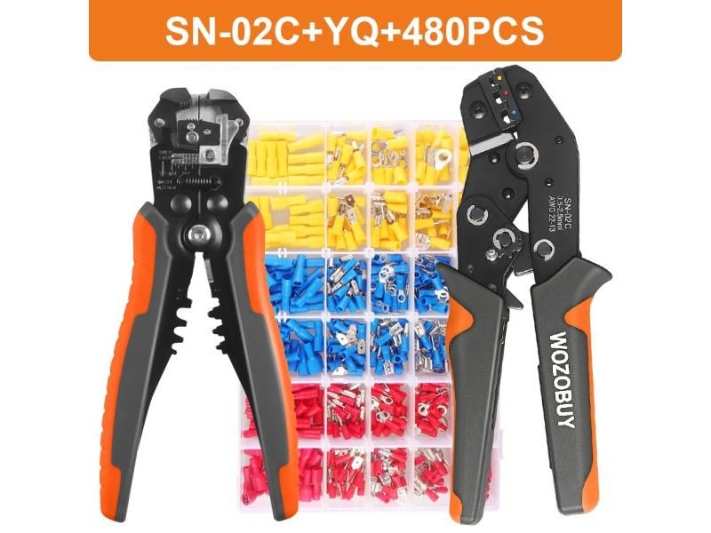 Wire Stripper Terminals Crimping Tool Kit For Insulated Connectors Carousel 1