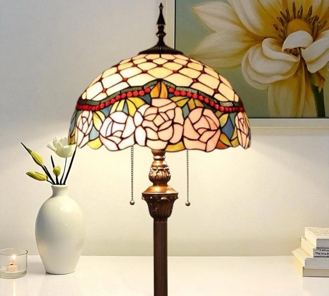Tiffany Floor Lamp (with 16" large 40cm lamp shade) Carousel 2