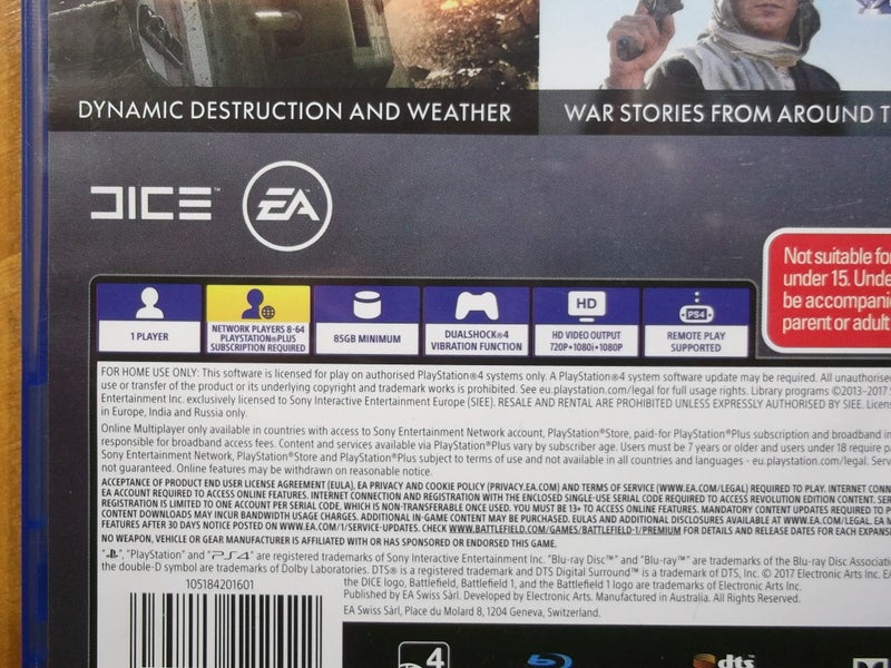 Battlefield 1 Revolution - PS4 Game - Excellent Condition Carousel 4