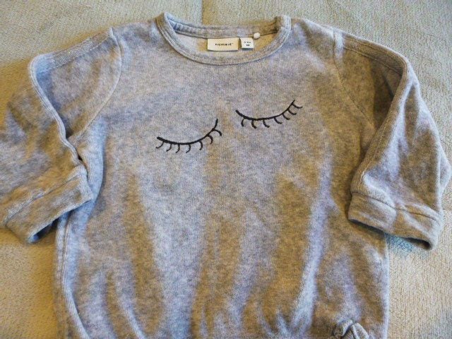 NAME IT = GREY with EYES LONG SLEEVE TOP (3 - 6 MTHS) Carousel 2
