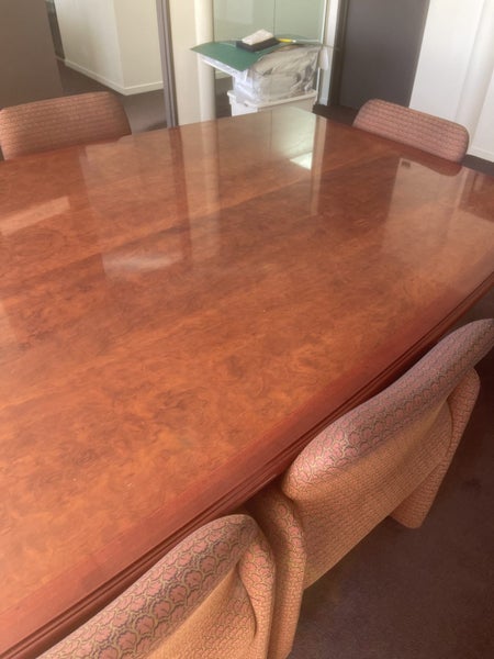 Boardroom / Dining Table and 8 tub chairs