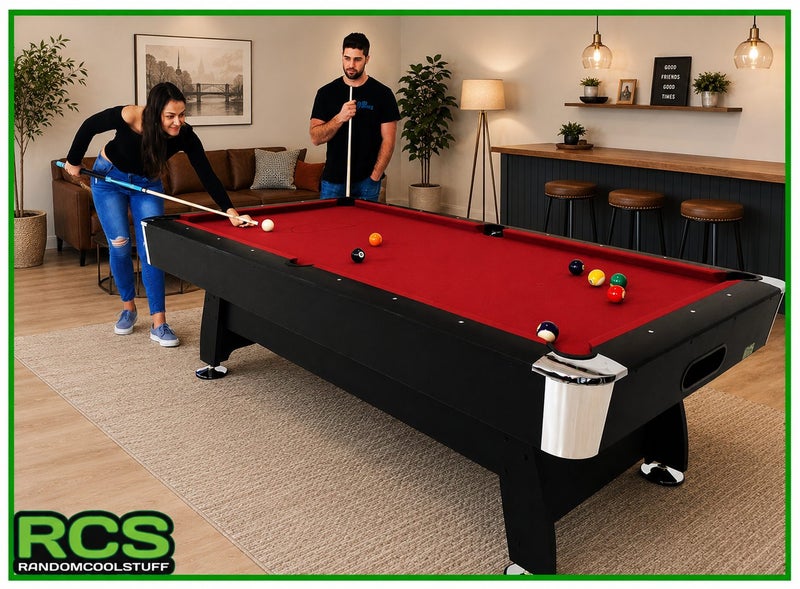 8 Foot Pool Table Deluxe Package - RED . 7 Points of difference. Carousel 1