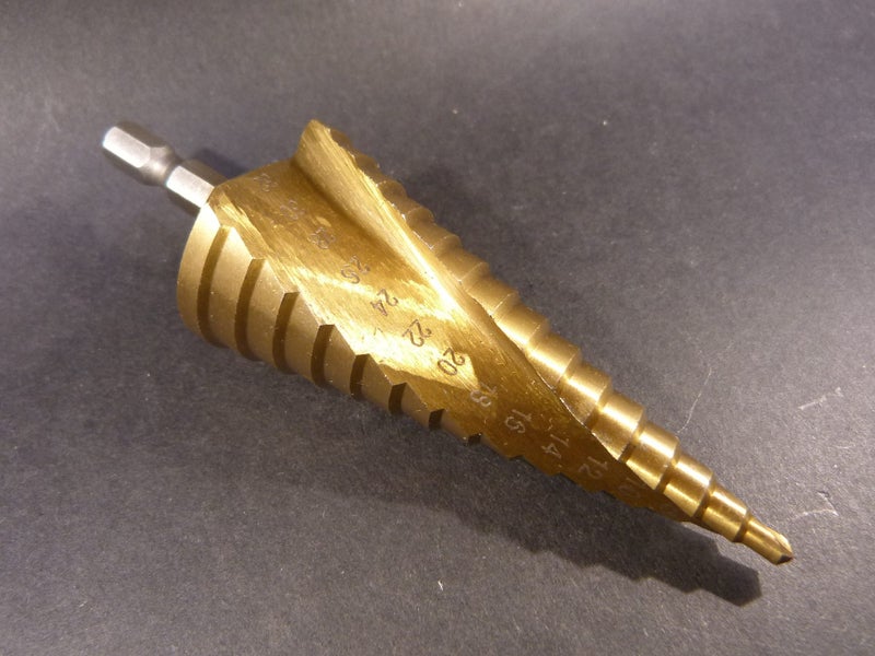 Step Drill 4-32mm Spiral with Hex Shank Carousel 1