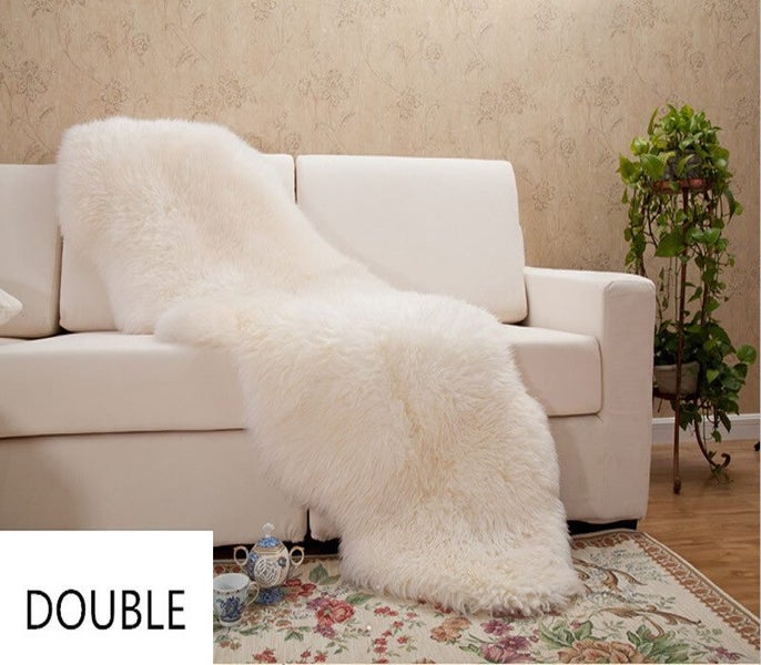 60%OFF NZ Premium Grade XLarge Long-wool Double Sheepskin Rug Carousel 1