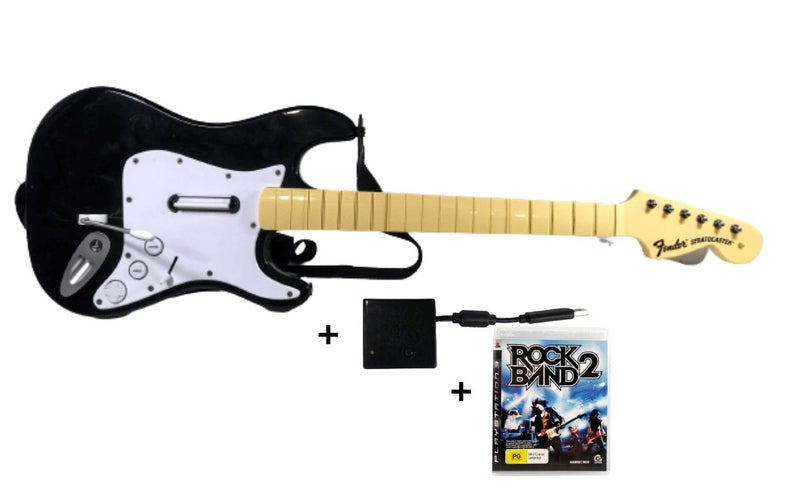 ROCK BAND Fender Stratocaster Guitar + Game Bundle PS3 (WIRELESS) Carousel 1
