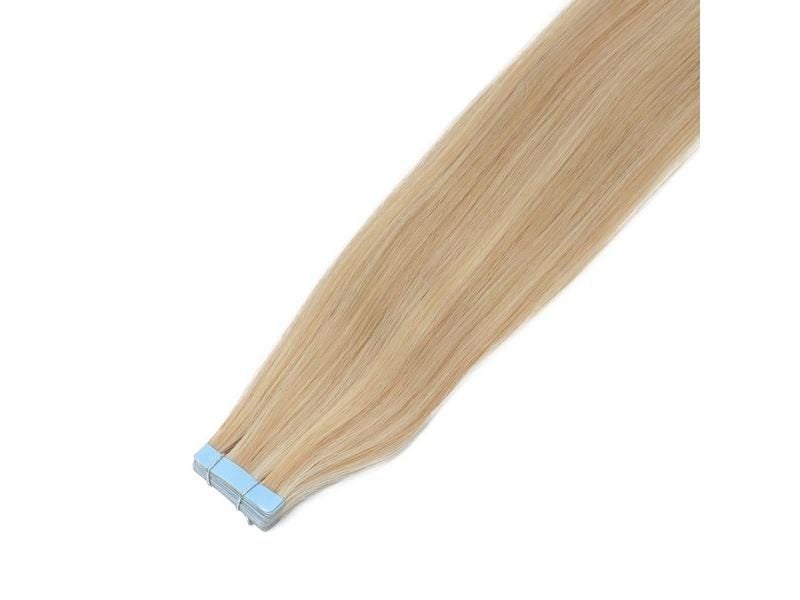 MRSHAIR Tape In Hair Extensions Human Hair Blonde Seamless Tape Hair Extensions Carousel 1