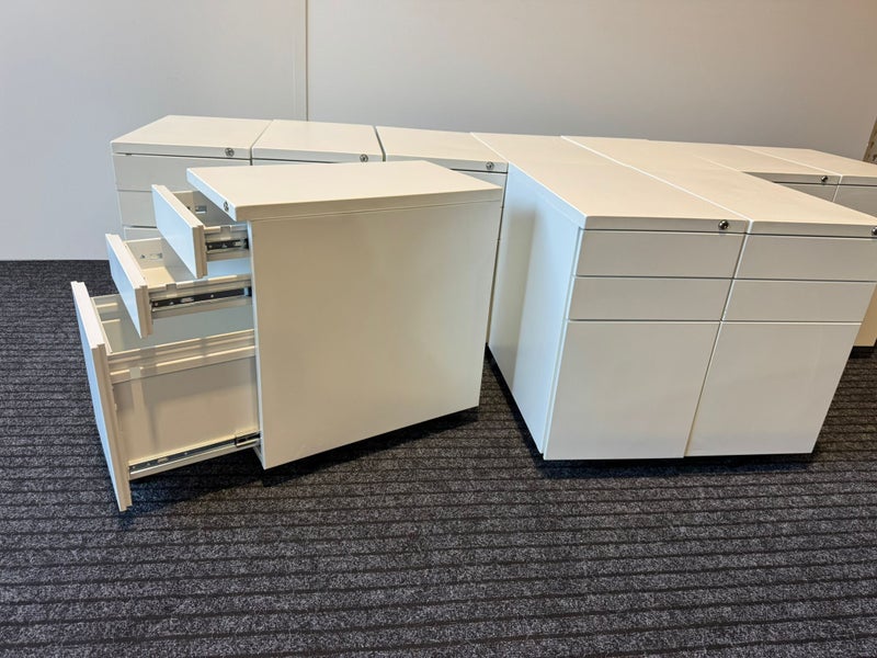 White Office mobile drawers - Set of 4 Carousel 2