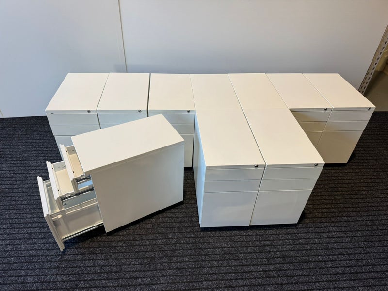 White Office mobile drawers - Set of 4 Carousel 3