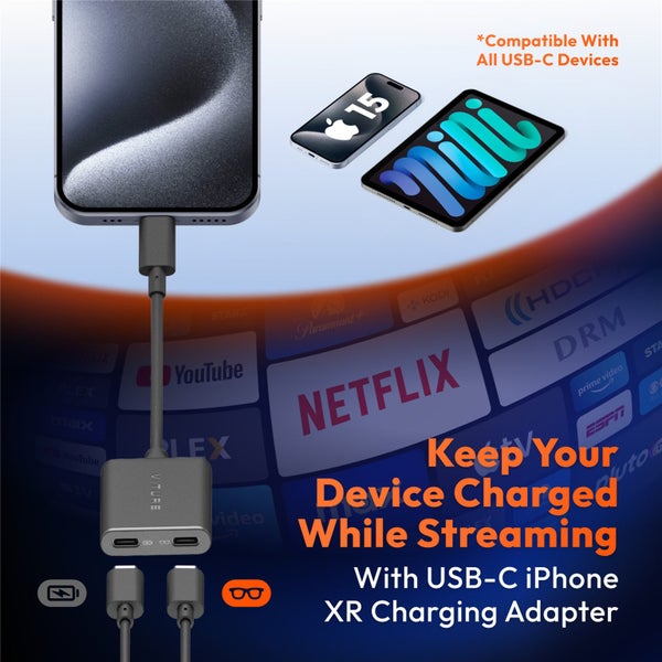 VITURE USB-C to Glasses and Charging Adapter Perfect for uninterrupted Carousel 2