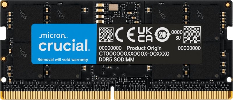 Crucial 96GB Kit (2x48GB) DDR5 5600MHz SODIMM Laptop RAM - CL46 1.1V Carousel 1