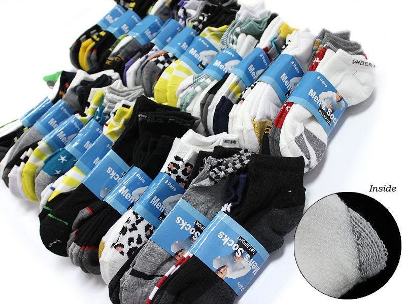 (12Pairs)Unisex Sport Socks Cushion Socks Ankle Socks Carousel 1