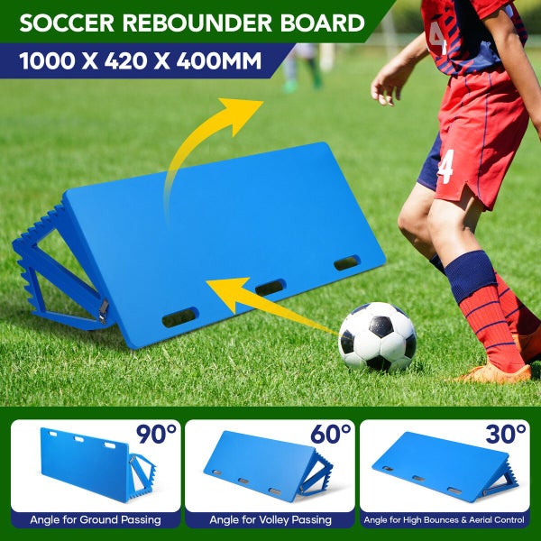 Soccer Ball Rebounder Board Sports Football Rebound 100x42cm Carousel 14