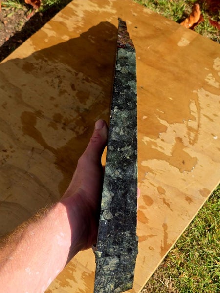 $1 RESERVE - !MASSIVE! - Greenstone Mere / Patu Carving Slab - 49cm Carousel 4