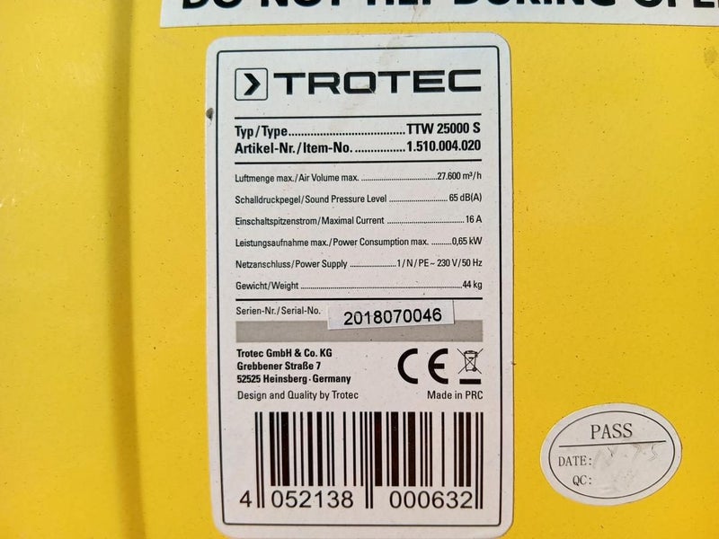Yellow Trotec TTW 2500 S Industrial Fans Carousel 4