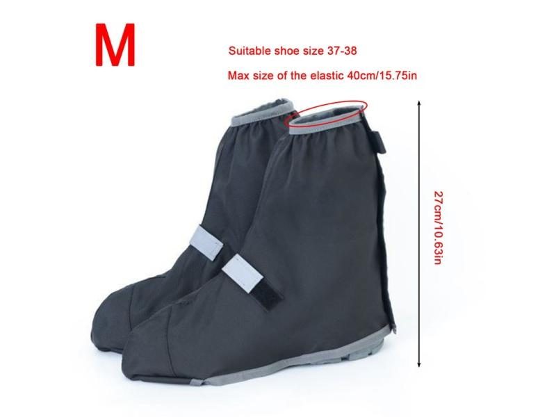 Waterproof Anti-Slip Motorcycle Rain Shoe Covers Reusable Carousel 1