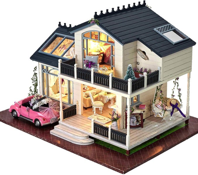 ** Cute Room - Provence Lavender DIY 3D Wooden Miniature Villa Dollhouse Kit ** Carousel 2