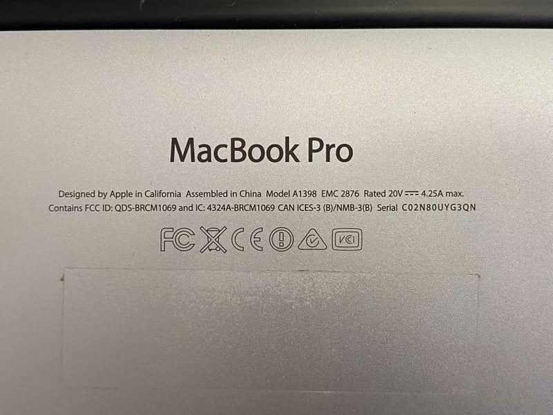 *$1 Reserved* Apple MacBook Pro 15" A1398 APPLE ID / Password locked for parts Carousel 11