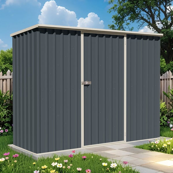 2.55m x 0.89m Garden Sheds Grey Carousel 1