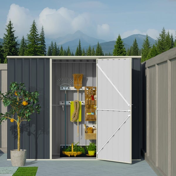 2.55m x 0.89m Garden Sheds Grey Carousel 2