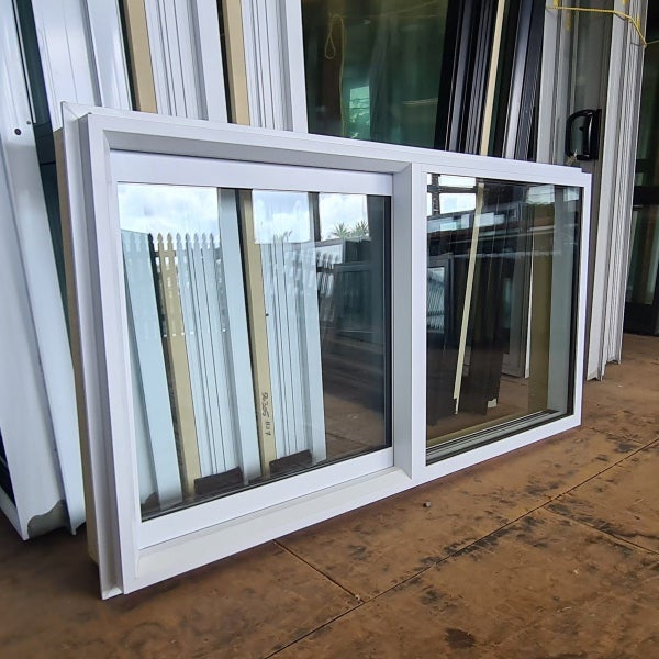 New Double Glazed Aluminium Window 1500 x 800 | Arctic White Carousel 1