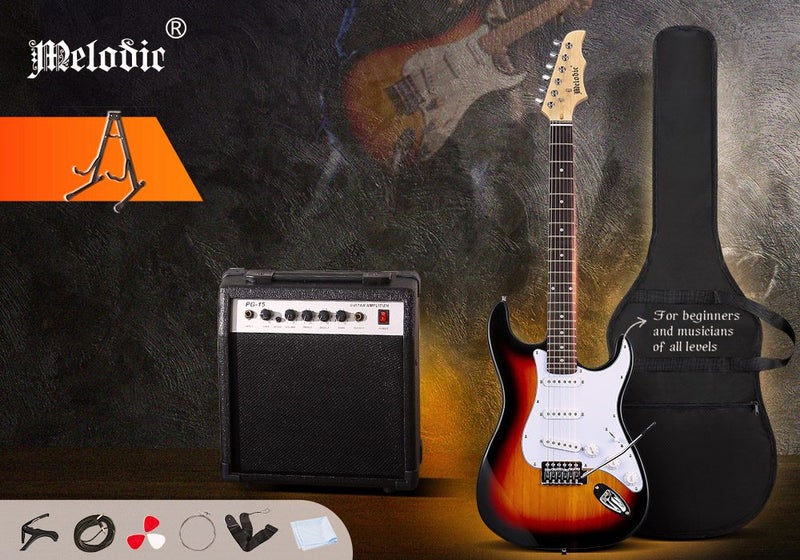 39 Inch Full Size Electric Guitar w/ 25W Rock Amplifier Carousel 2