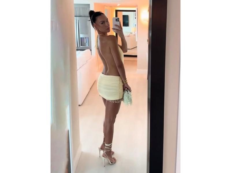 Mesh Patchwork Mini Dress Pearl Tassel Sexy Backless Party Outfit Carousel 2