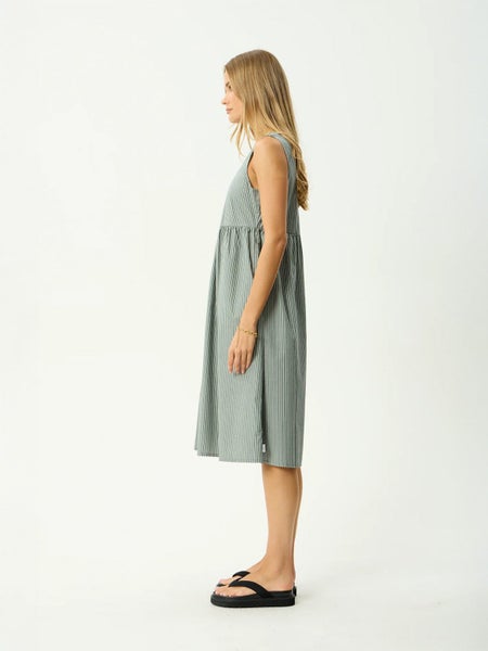 Pinned - Organic Midi Dress in Sycamore Stripe Carousel 2