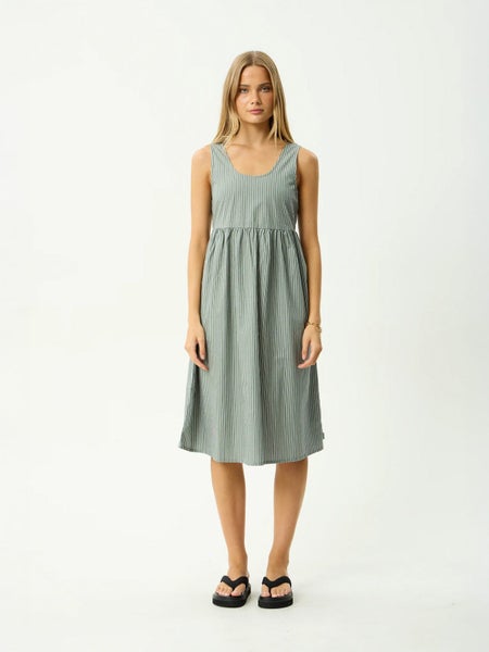 Pinned - Organic Midi Dress in Sycamore Stripe Carousel 6