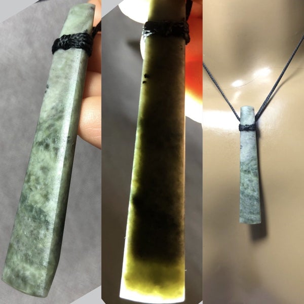 2 DAY AUCTION! 7.5cm NZ Inanga Greenstone Toki Pendant Carousel 1