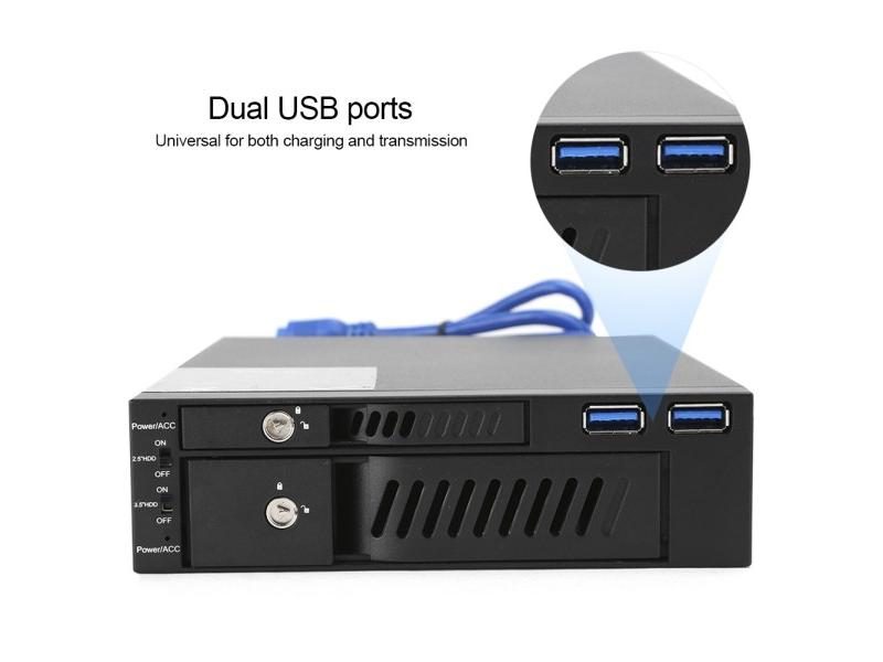 Dual-Disk Hard Drive Enclosure With Optical Drive Extraction Box Carousel 2
