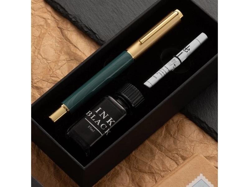 Medium Nib Resin Fountain Pen Set With Ink And Gift Box Carousel 2